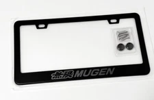 Black on Black MUGEN POWER RACING License Plate Frame Fits Honda / Acura