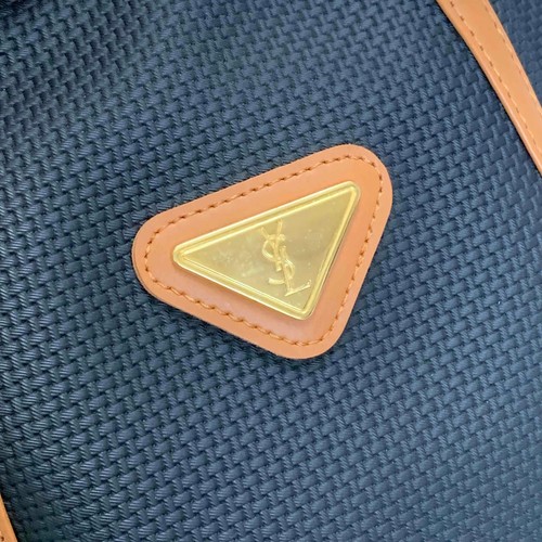 Saint Laurent Shoulder Bag YSL Cassandra Logo Black Gold Beige Authentic Leather - Imagen 16 de 24