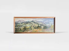 Oil painting Carpathian Mountains Ukrainian painter Canvas Framed original art