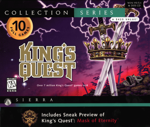 King's Quest: Collection Series (King's Quest I-VII, 3 discos, manual, caja) - Imagen 1 de 1
