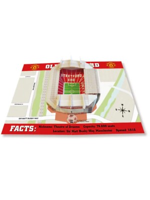 Manchester United FC Offizielle 3D Pop Up Stadion Geburtstagskarte MUFC Geschenk