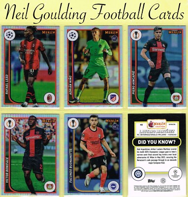 Topps Merlin Chrome   UEFA CLUB COMPETITIONS 2023-24 REFRACTOR   Fußball Karten