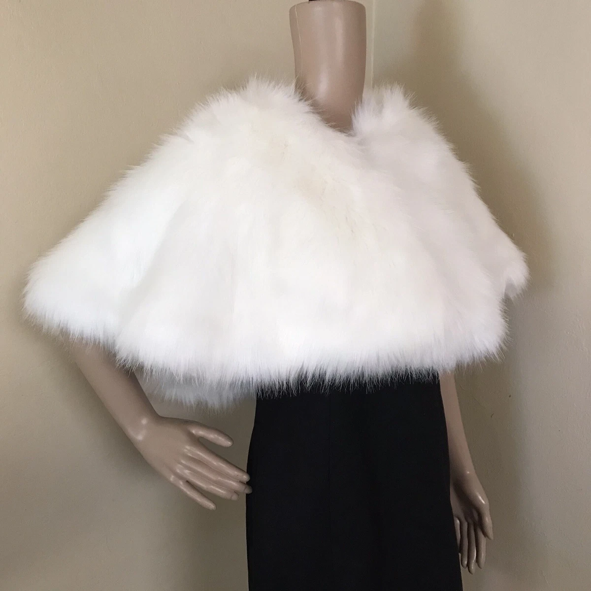 White faux fur shoulder wrap hot sale
