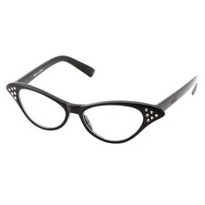 Kids Retro Nerd Cat Eye Glasses Girls Costume Children's Age 3-12 Black