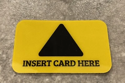 LEVC Zettle Lopay Curb Card Machine “Insert Card Here” Quality Sticker. 5cm/3cm