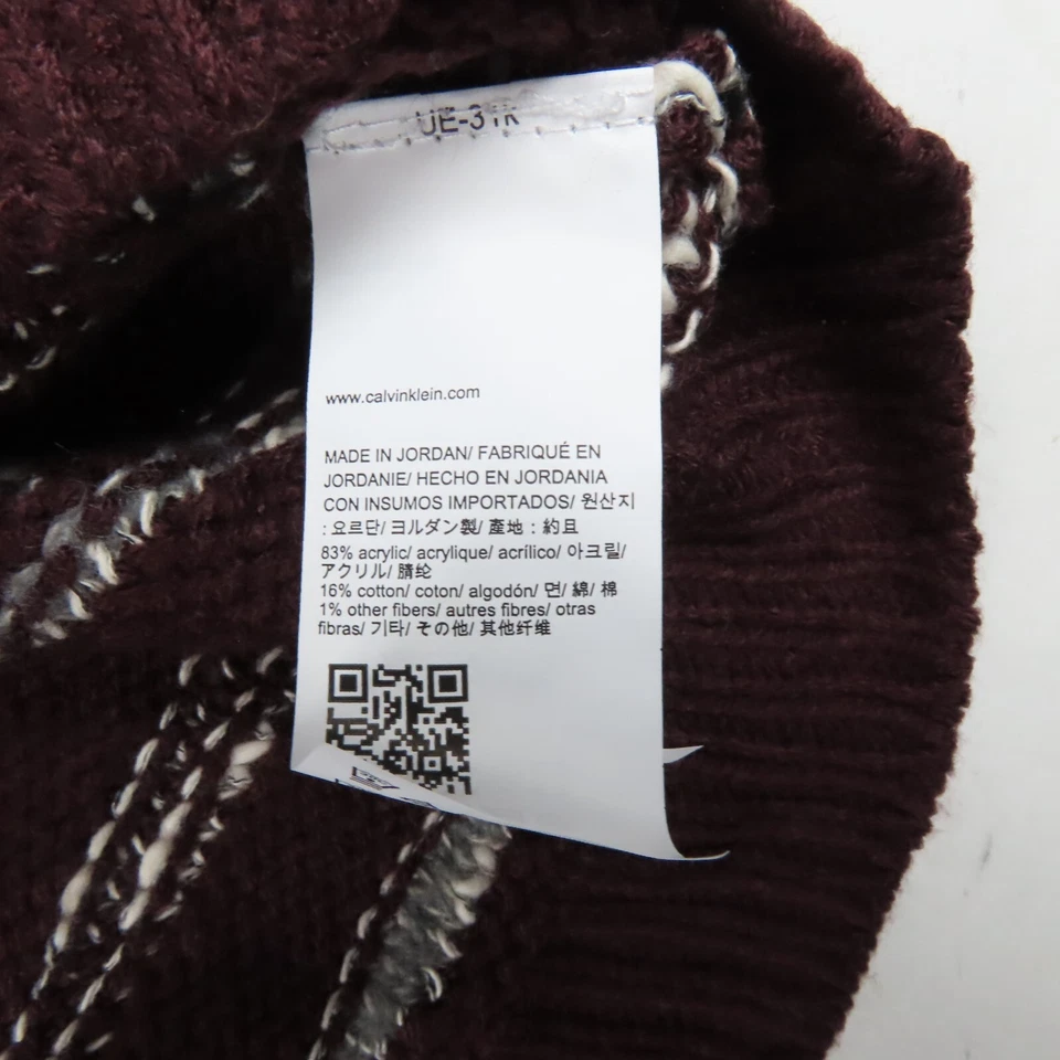 Calvin Klein Mens Sweater Size XXL Burgundy Round Neck Long Sleeve Pullover - Image 2 of 4