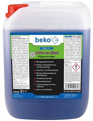 beko TecLine Ultra-Gel Felgenreiniger 30 l Kanister 299 43 0030