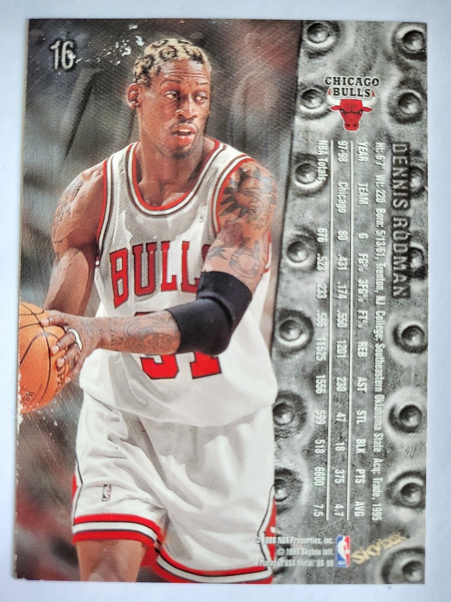1998-99 SkyBox Metal Universe Dennis Rodman Chicago Bulls #16 | eBay