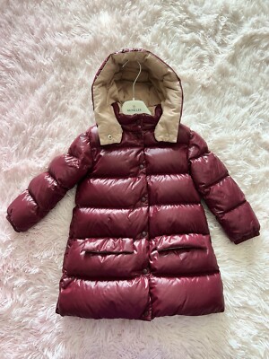 モンクレール ダウン MONCLER Enfant 12A ボルドー Moncler Enfant Burgundy Padded Feather Down Toddler Coat Sz 3 | eBay