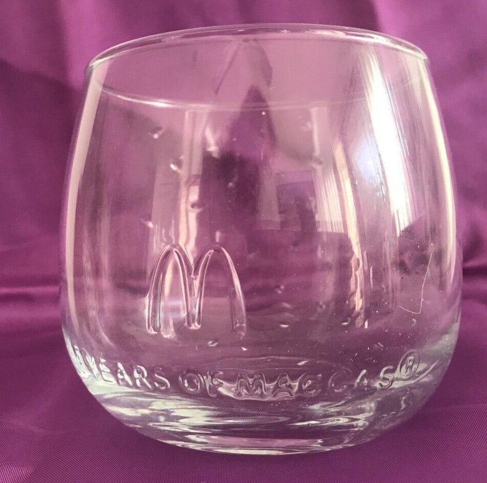 2021 McDonald's No Spill Wobble Glass Cup 50 Years of Maccas The