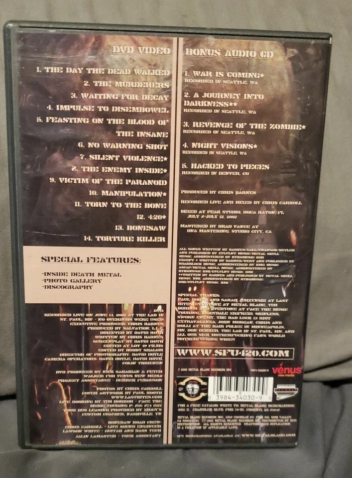 Six Feet Under Double Dead Live In Concert On DVD  Very good Foto 2 de 3