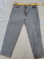 Vintage 1990's Levi 550 Relaxed Fit Denim Blue Jeans MADE IN USA Mens 40x30