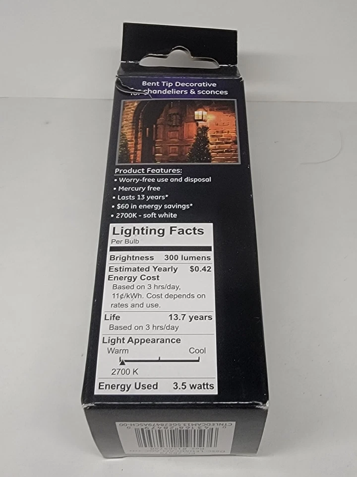 New GE LED Soft White 40 Watt Replacement Carriage light Clear Outdoor Bulb - Image 2 of 3