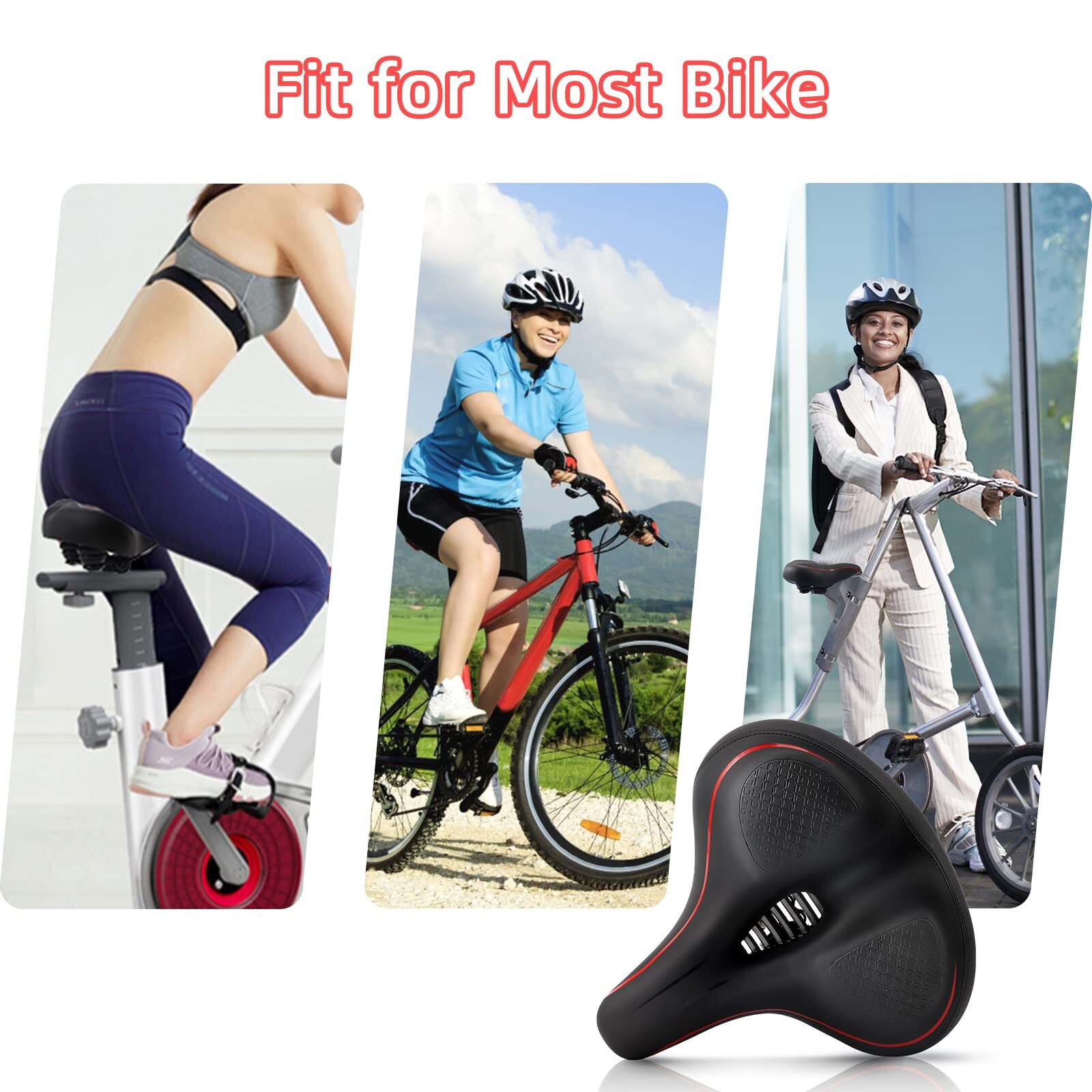 Btgghytr Silikonschaumstoff Fahrradsitz Bezug Für Kinder - Verdicktes Sitzkissen Mit Cartoon Design