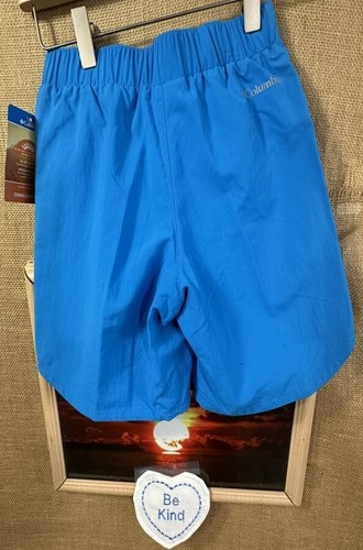NWT Columbia Fork Stream Omni-shade 50 UPF rating blue boys swim trunks S/8 brie - Picture 3 of 7