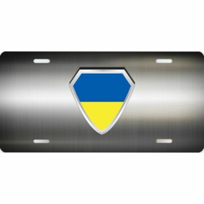 US & Palestine Flag License Plate – 6x12 Inch Novelty Aluminum Front Plate For Car, Truck, RV Decoration