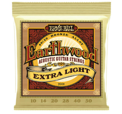Ernie Ball - Earthwood Extra Light 80/20 Bronze,(P02006) - 1 full box