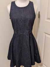 Brand New with Tag Gap 1969 denim A Line dark blue sleeve dress Sz 0