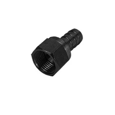 Fitting Hose End Straight 1/2in Barb to 10 AN Female Swivel Aluminum Black