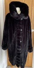 Joseph Ribkoff 233900 Sz Xl 18/20uk Faux Fur Reversible Black Coat Rrp £345
