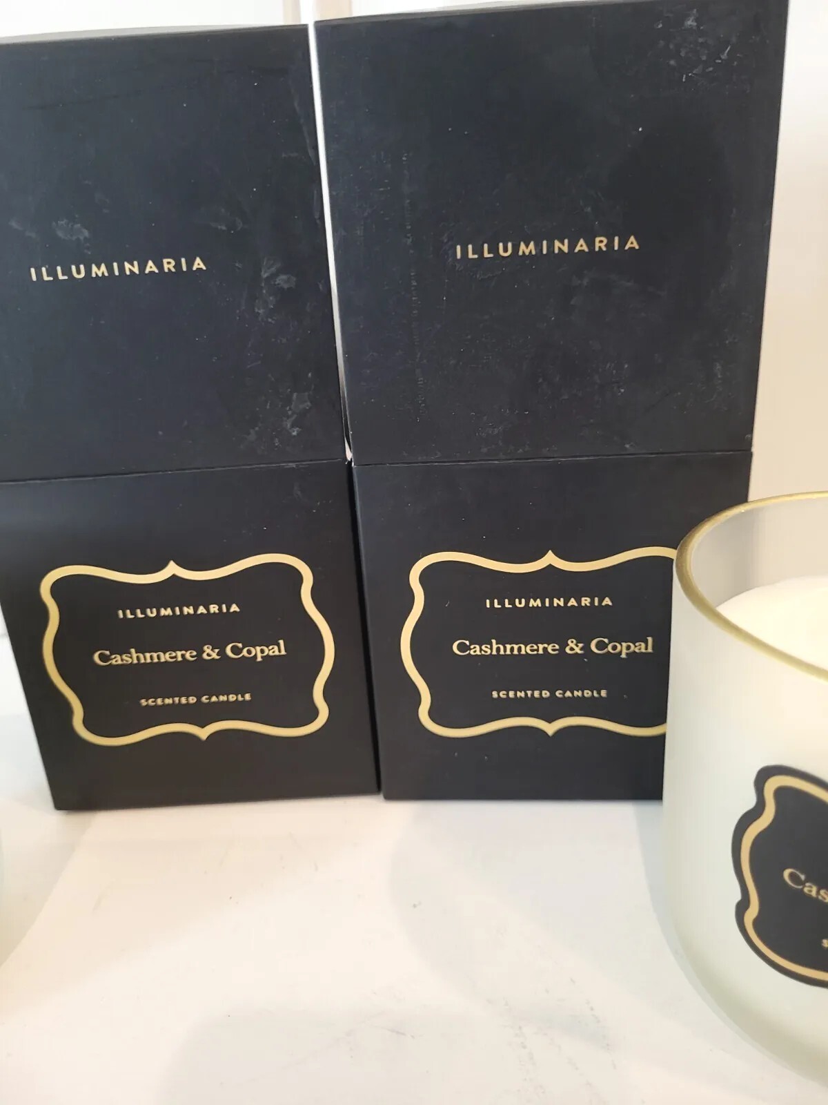 2 Zodax Illuminaria Cashmere & Copal Scented Candles 6.88 oz. Each