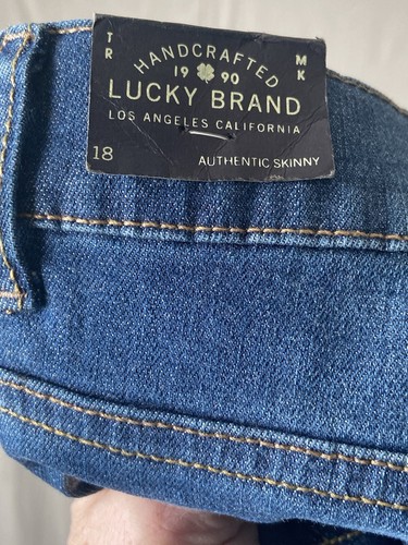 NWT Lucky Authentic Skinny Jeans Girl's Size 18 Preppy Casual Everyday Denim - Picture 9 of 9