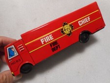 Very Nice Japan Tin No. 63 Fire Chief Fire Department Truck