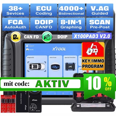 XTOOL X100PAD3 KFZ Profi OBD2 Diagnosegerät ALLE SYSTEM Keey Programmier CAN FD