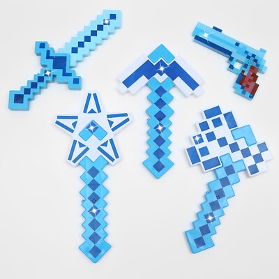 DIAMOND Pixel Weapons LED Light Up Pixel Battle Toy for Boys and Girls Set of 5