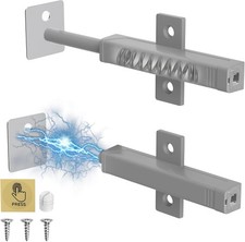Jiayi 2pk Gray Spring Loaded Push Latch