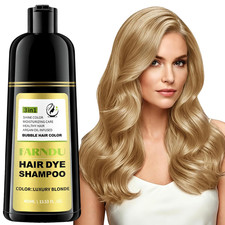 FARNDU Light Blonde Hair Dye Shampoo 3 in 1 w...