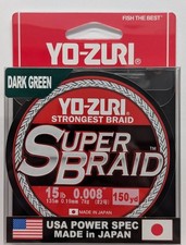 Yo-Zuri Super Braid 15 Lb Test 150 Yard Dark Green