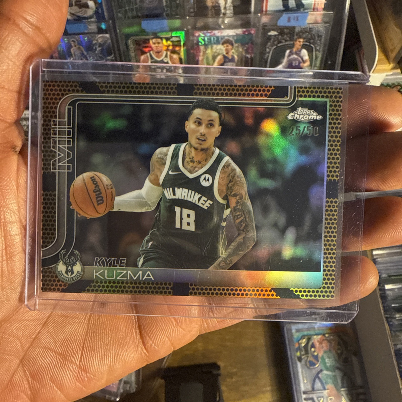 2025-26 Topps Chrome - Kyle Kuzma #118 Gold Basketball Refractor /50 Ssp Sp