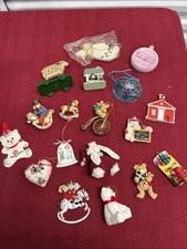 Vintage Assorted Christmas Ornaments Lot of 19