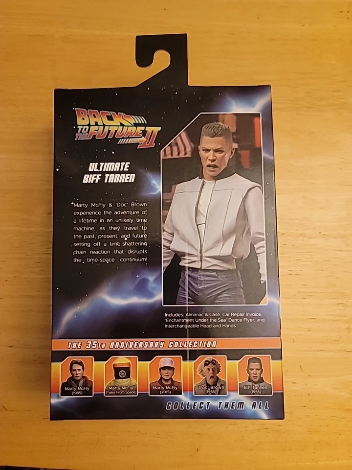Figura NECA Regreso al Futuro 2 Deportes Almanaque Ultimate Biff Tanner Nueva en Caja-Rara Foto 2 de 4