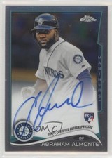 2014 Topps Chrome Image Variation Rookie Auto Abraham Almonte #12 Auto 1v1