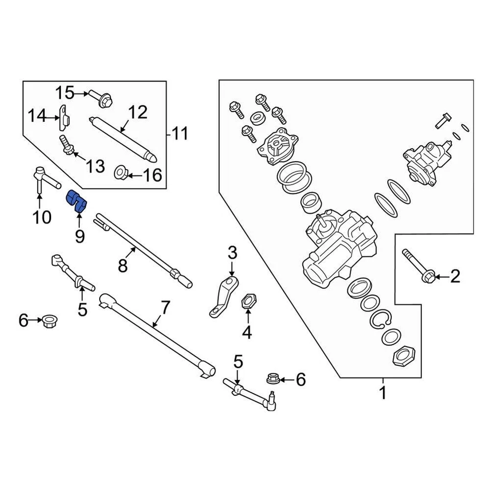 For Ford F-250 Super Duty 05-22 Steering Tie Rod End Adjusting Sleeve Ford - Изображение 4 из 4