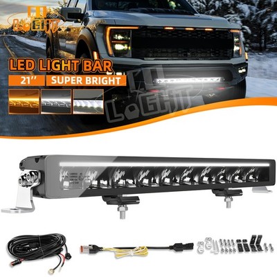 White Amber DRL 21'' LED Work Light Bar Driving Fog Lamp Offroad UTE Truck 22''