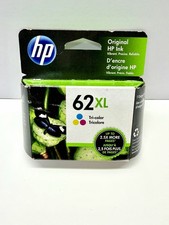 HP 62XL High-Yield Tri-Color Ink Cartridge New 2022