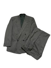 Gianni Versace 1980s double breasted suit wide leg trousers size large RRP £3699