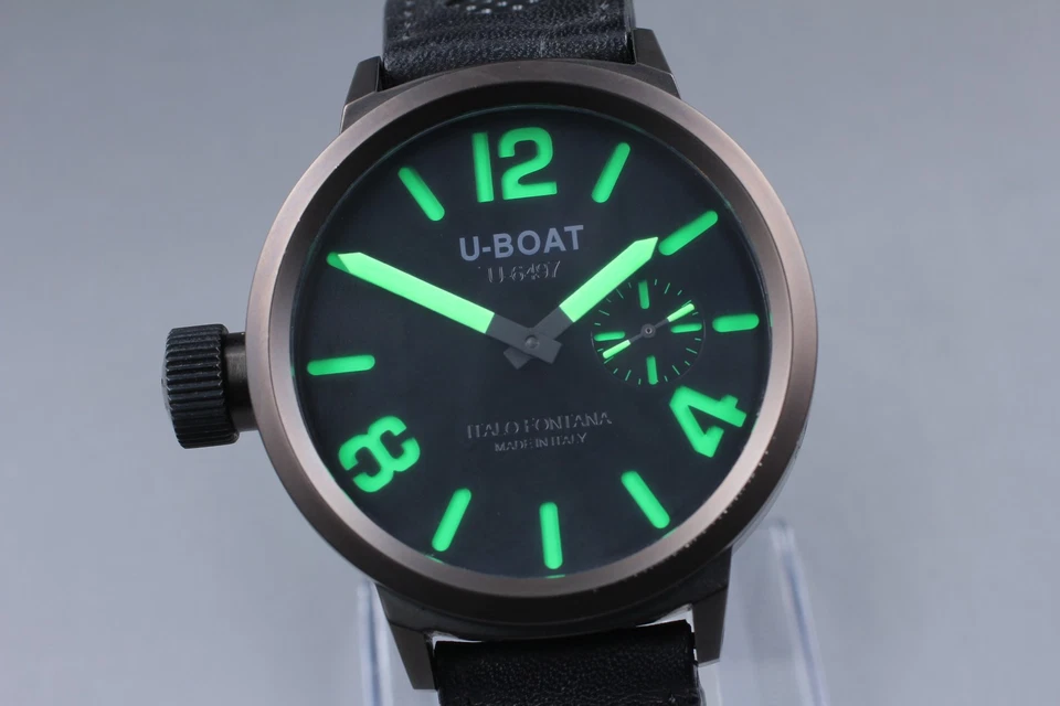 U-Boat Flightdeck 6497 Hand Winding Watch 6497 Made In Italy [Band, Box Damage] - image 2 of 4