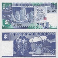 Singapore 1 Dollar ND 1987 P 18 UNC