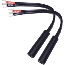 CNCESS CESS-002S Barrier Spade Fork to 1/4 Inch TS Speaker Cable Adapter (Sma...