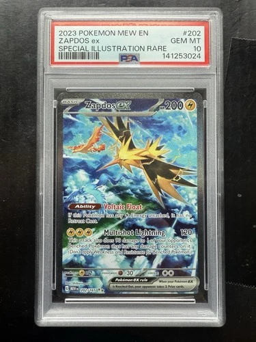 Pokemon Zapdos ex 202/165 Scarlet & Violet 151 Special Illustration Rare PSA 10