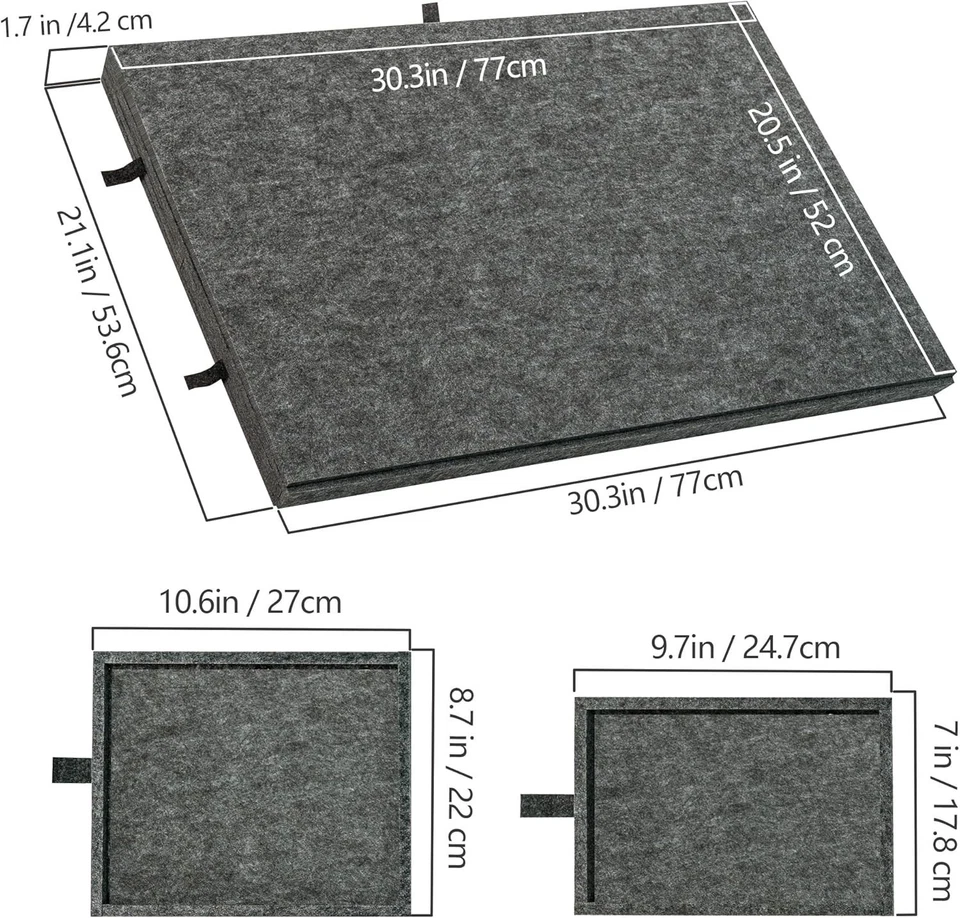 Tilting Puzzle Board with Base and Lid in Ultra Lightweight Felt with 6 Drawers - Image 3 of 4