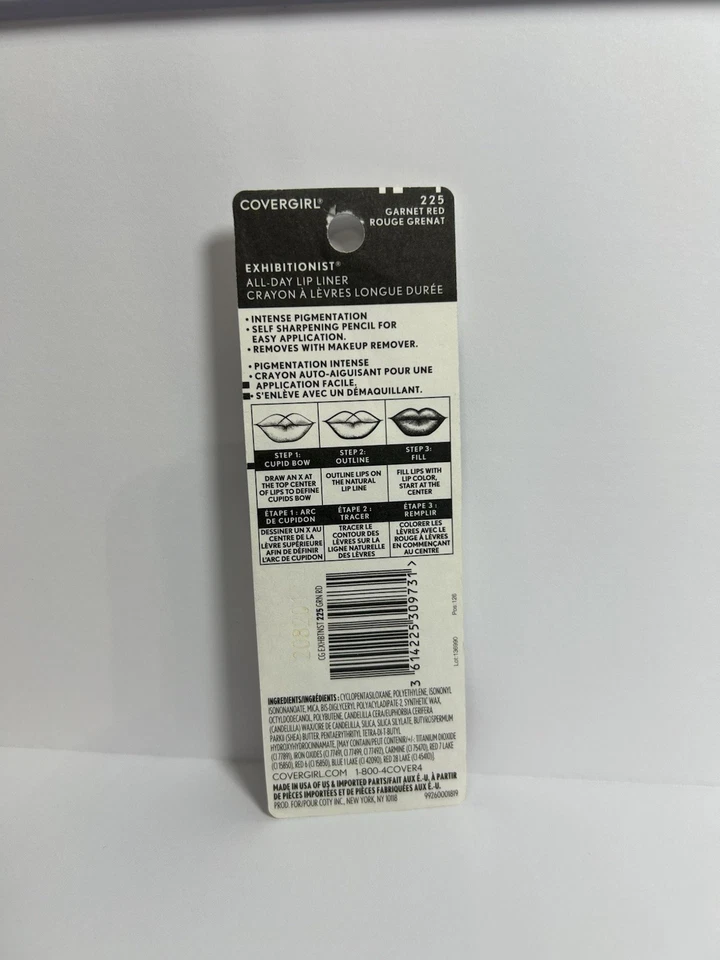 Covergirl-Exhibitionist-Lip Liner-#225 Garnet Red-NEW/SEALED! - Image 2 of 2