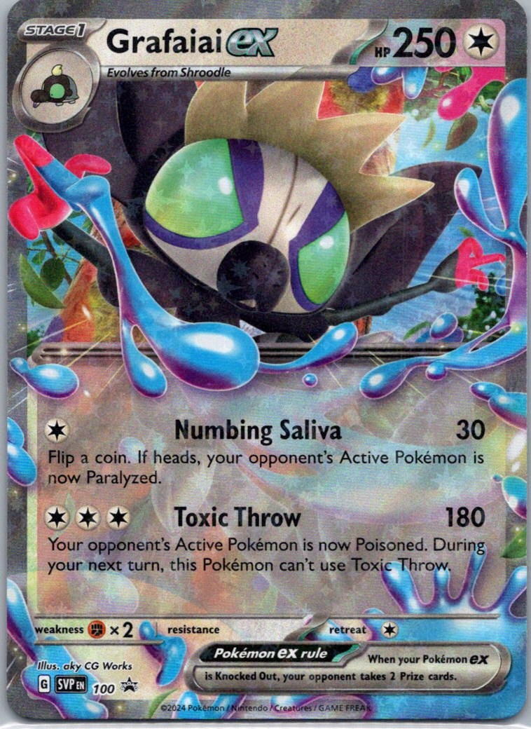Pokemon TCG Grafaiai ex 100 Scarlet Violet Black Star Promos Holo NM