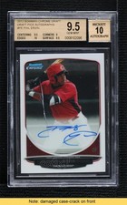 2013 Bowman Draft Chrome Prospect Phil Ervin BGS 9.5 GEM MINT Auto READ h8b