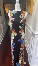 Alice + Olivia Delora Garden Brunch Floral Maxi Dress Size 4 NWT Body Con Fit