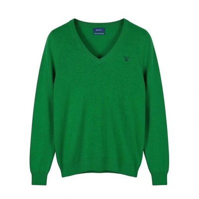 Gant Extrafeine Lammwolle V Ausschnitt Damen Pullover S Lavish Grün Strick Zug